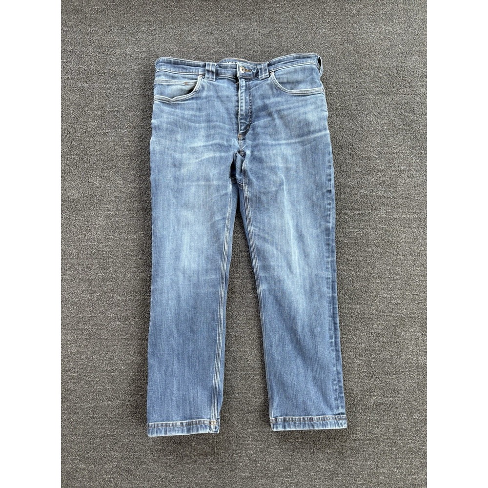 Duluth Trading Ballroom Double Flex Jeans Men's 36x30 Slim Fit Blue Denim
